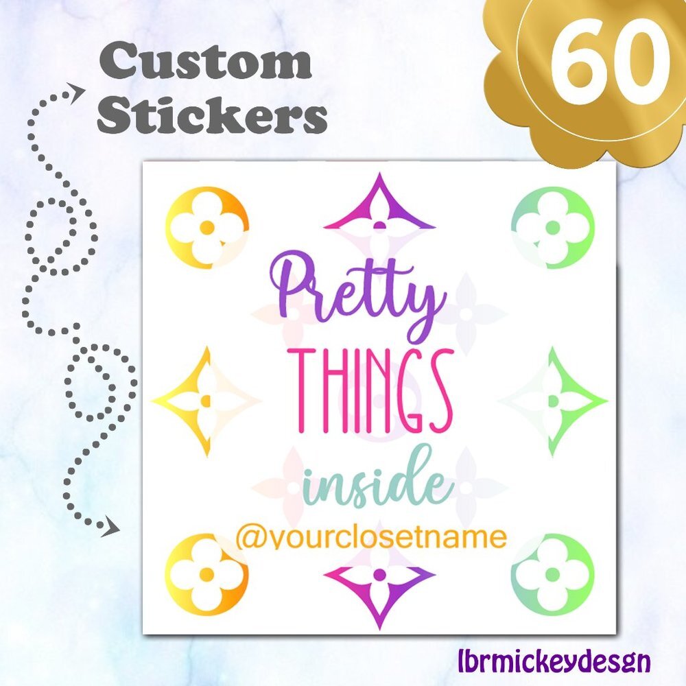 ♥️ 5x25 / 60 Thank You Stickers - Picture 1 of 3